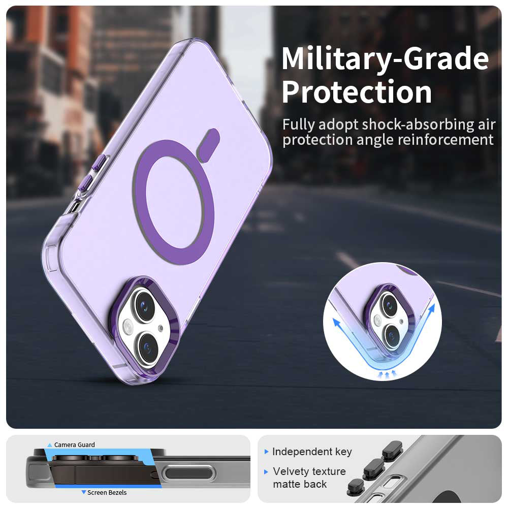 Custodia MagSafe per Apple iPhone 13, Techsuit, CandyCase, Viola
