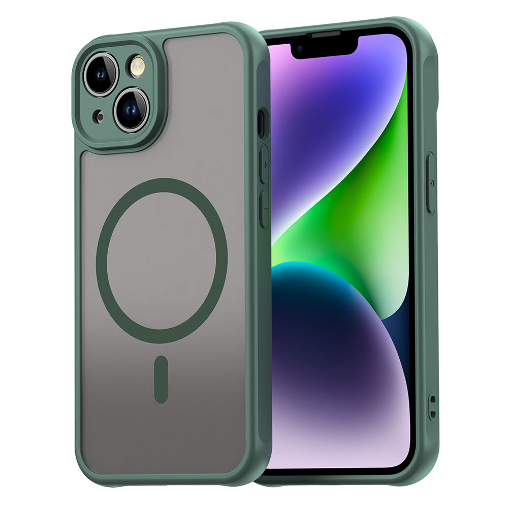 Custodia MagSafe per Apple iPhone 13, Techsuit, HaloFrost II, Verde