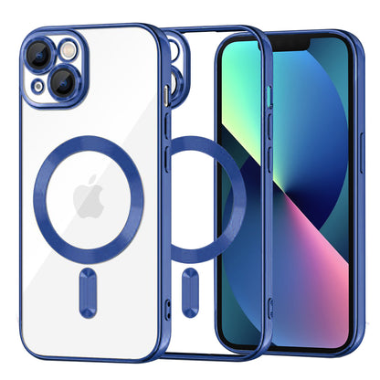 MagSafe Case for Apple iPhone 13, Techsuit, Luxury Crystal, Dark Blue