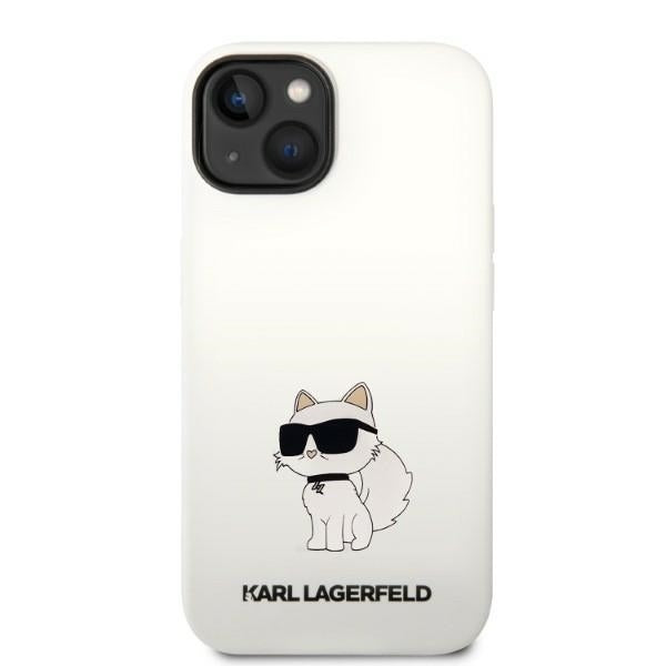 Custodia MagSafe per Apple iPhone 14 Plus, Karl Lagerfeld, Silicone Choupette, Bianca