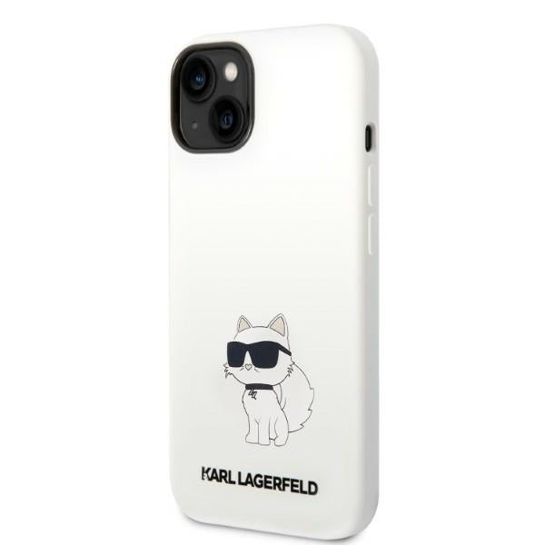 Custodia MagSafe per Apple iPhone 14 Plus, Karl Lagerfeld, Silicone Choupette, Bianca