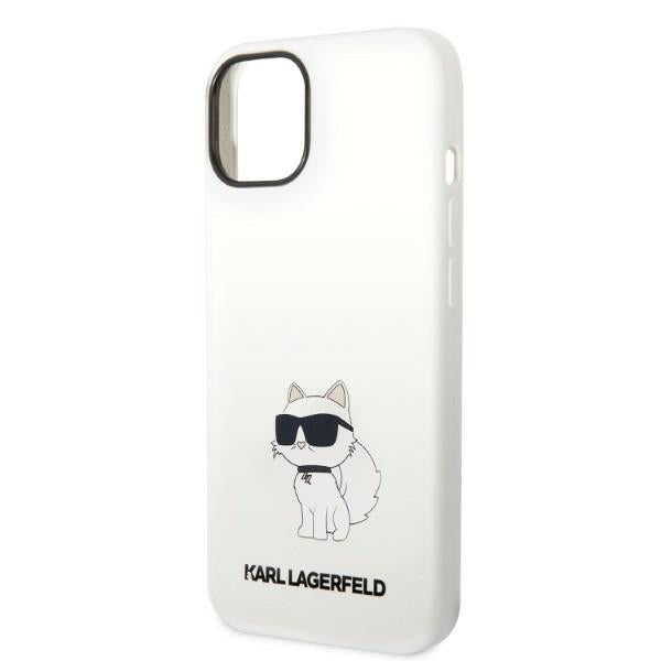 Custodia MagSafe per Apple iPhone 14 Plus, Karl Lagerfeld, Silicone Choupette, Bianca