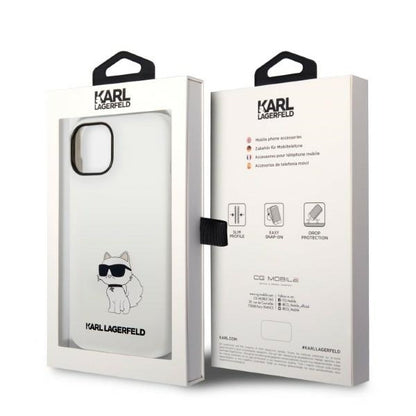 Custodia MagSafe per Apple iPhone 14 Plus, Karl Lagerfeld, Silicone Choupette, Bianca