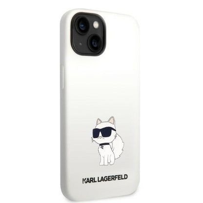 Custodia MagSafe per Apple iPhone 14 Plus, Karl Lagerfeld, Silicone Choupette, Bianca