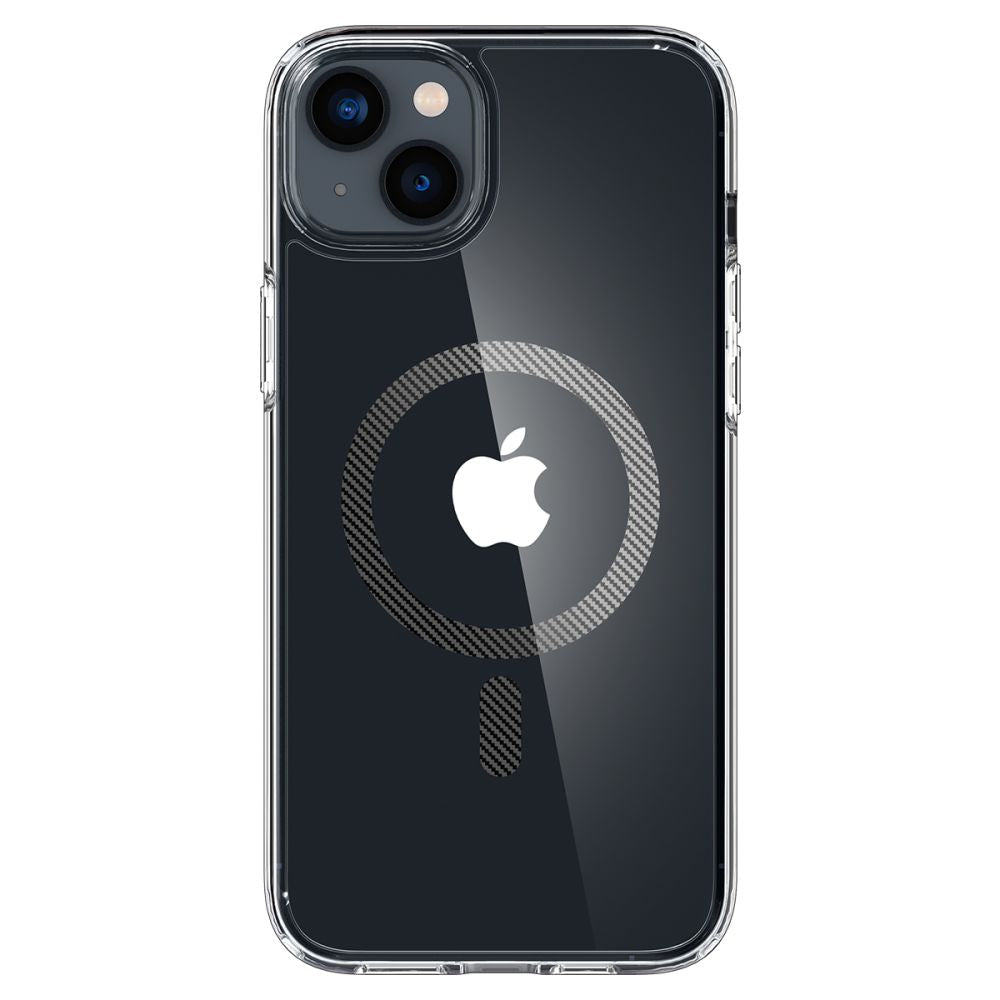 Custodia MagSafe per Apple iPhone 14 Plus, Spigen, Ultra Hybrid Carbon, Trasparente