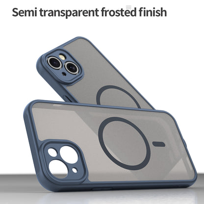 Custodia MagSafe per Apple iPhone 14 Plus, Techsuit, HaloFrost II, Blu Navy