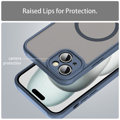 Custodia MagSafe per Apple iPhone 14 Plus, Techsuit, HaloFrost II, Blu Navy