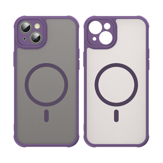 Custodia MagSafe per Apple iPhone 14 Plus, Techsuit, HaloFrost II, Viola