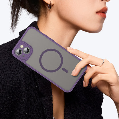 Custodia MagSafe per Apple iPhone 14 Plus, Techsuit, HaloFrost II, Viola