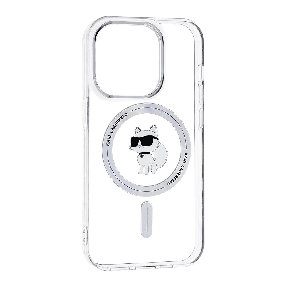 Custodia MagSafe per Apple iPhone 14 Pro, Karl Lagerfeld, IML Choupette, Trasparente