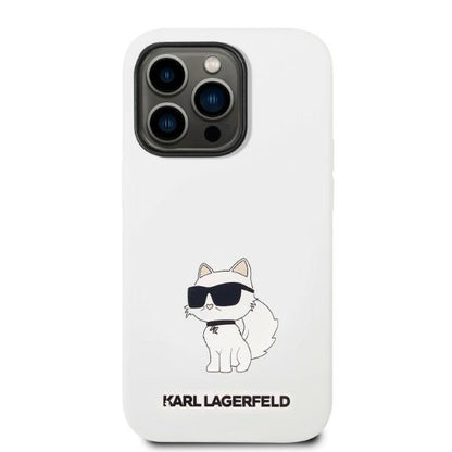 Custodia MagSafe per Apple iPhone 14 Pro, Karl Lagerfeld, Silicone Choupette, Bianca