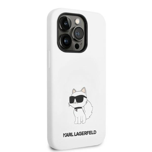 Custodia MagSafe per Apple iPhone 14 Pro, Karl Lagerfeld, Silicone Choupette, Bianca