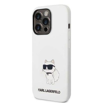 Custodia MagSafe per Apple iPhone 14 Pro, Karl Lagerfeld, Silicone Choupette, Bianca