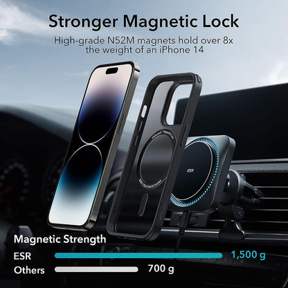 Custodia MagSafe per Apple iPhone 14 Pro Max, ESR, Classic Hybrid, Nero Satinato