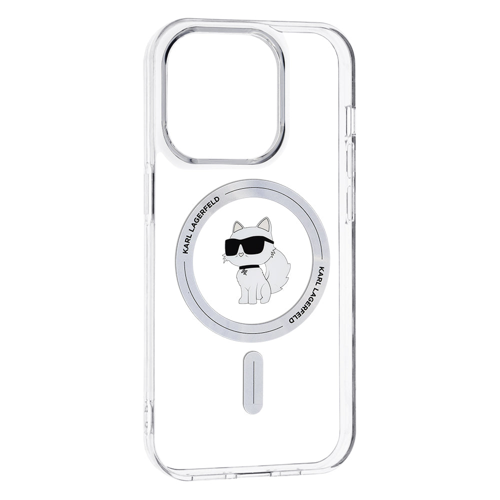 Custodia MagSafe per Apple iPhone 14 Pro Max, Karl Lagerfeld, IML Choupette, Trasparente