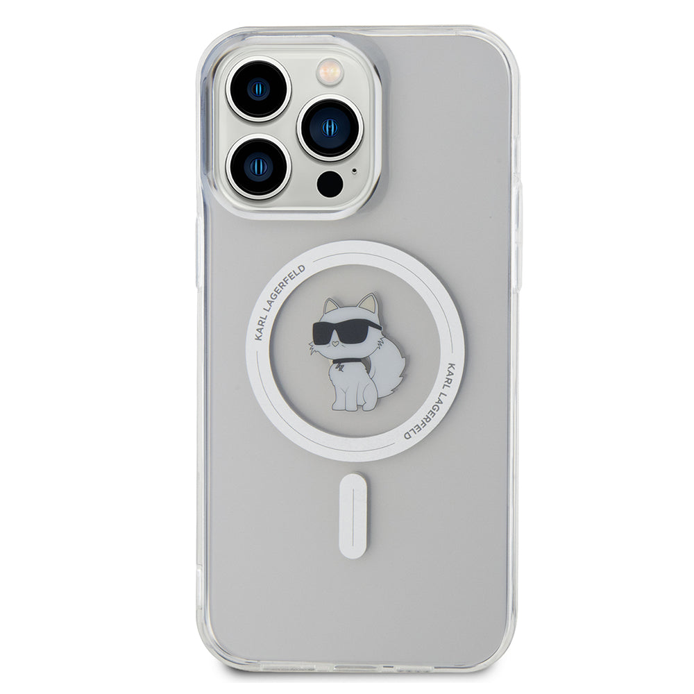 Custodia MagSafe per Apple iPhone 14 Pro Max, Karl Lagerfeld, IML Choupette, Trasparente