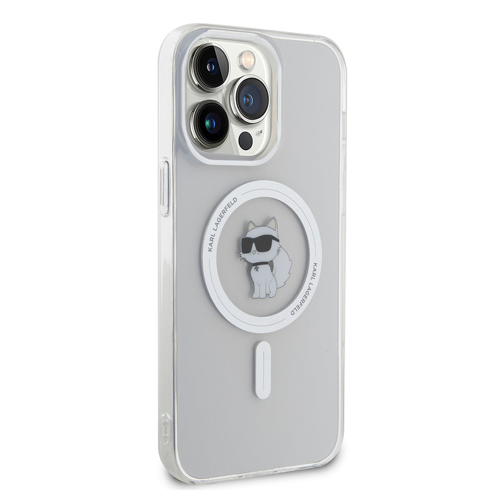 Custodia MagSafe per Apple iPhone 14 Pro Max, Karl Lagerfeld, IML Choupette, Trasparente