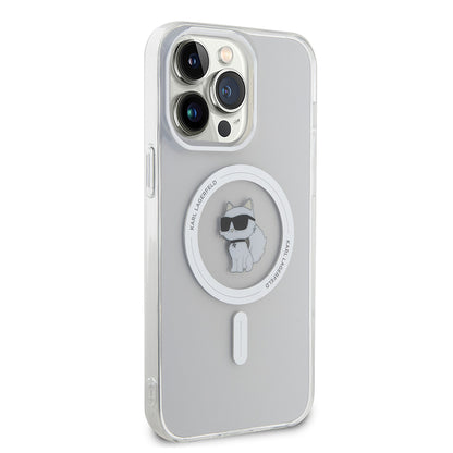 Custodia MagSafe per Apple iPhone 14 Pro Max, Karl Lagerfeld, IML Choupette, Trasparente
