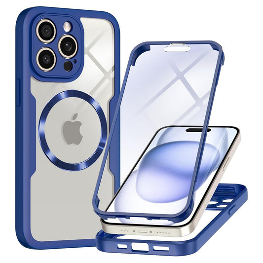 Custodia MagSafe per Apple iPhone 14 Pro Max, Techsuit, ColorVerse 360, Blu