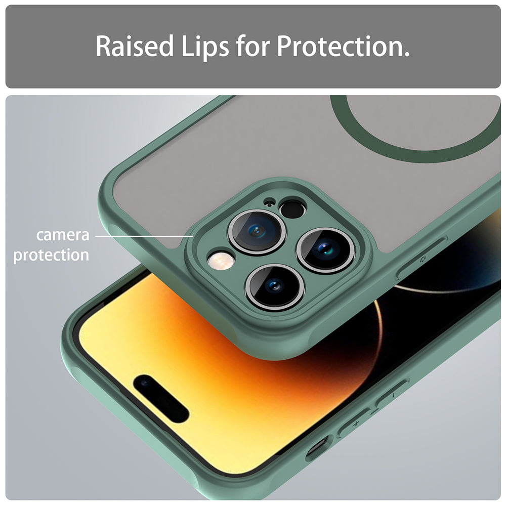 Custodia MagSafe per Apple iPhone 14 Pro Max, Techsuit, HaloFrost II, Verde