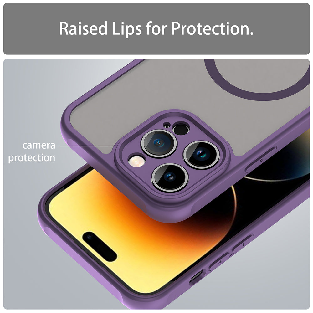 Custodia MagSafe per Apple iPhone 14 Pro, Techsuit, HaloFrost II, Viola