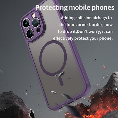 Custodia MagSafe per Apple iPhone 14 Pro, Techsuit, HaloFrost II, Viola
