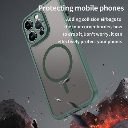 Custodia MagSafe per Apple iPhone 14 Pro, Techsuit, HaloFrost II, Verde