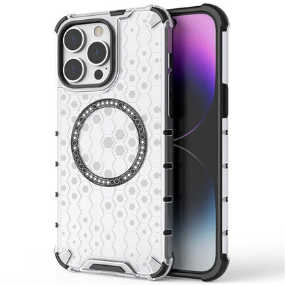 Custodia MagSafe per Apple iPhone 14 Pro, Techsuit, HoneyComb Shield, Nera