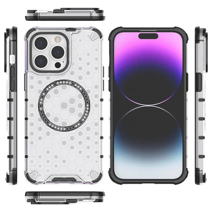 Custodia MagSafe per Apple iPhone 14 Pro, Techsuit, HoneyComb Shield, Nera