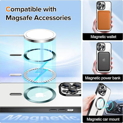 Custodia MagSafe per Apple iPhone 14 Pro, Techsuit, Luxury Crystal, Nera