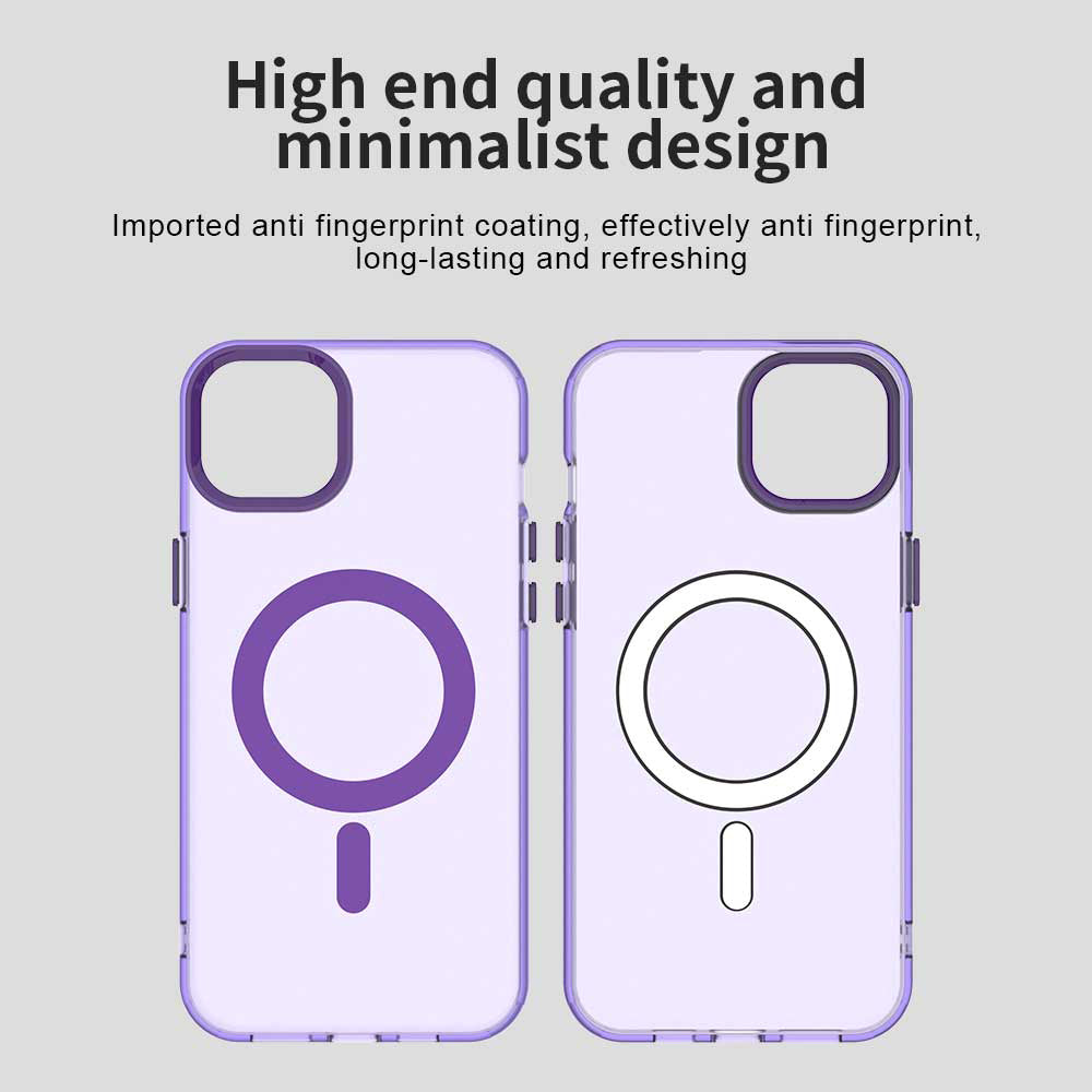 Custodia MagSafe per Apple iPhone 14, Techsuit, CandyCase, Viola