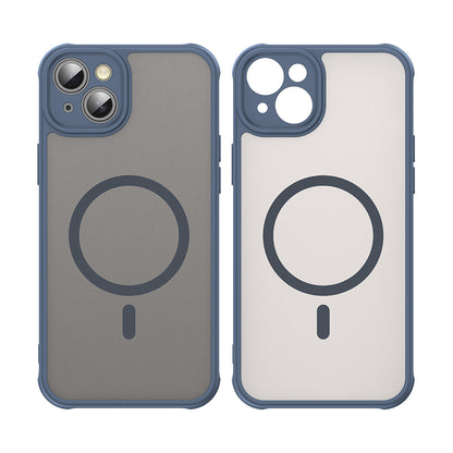 Custodia MagSafe per Apple iPhone 14, Techsuit, HaloFrost II, Blu Navy