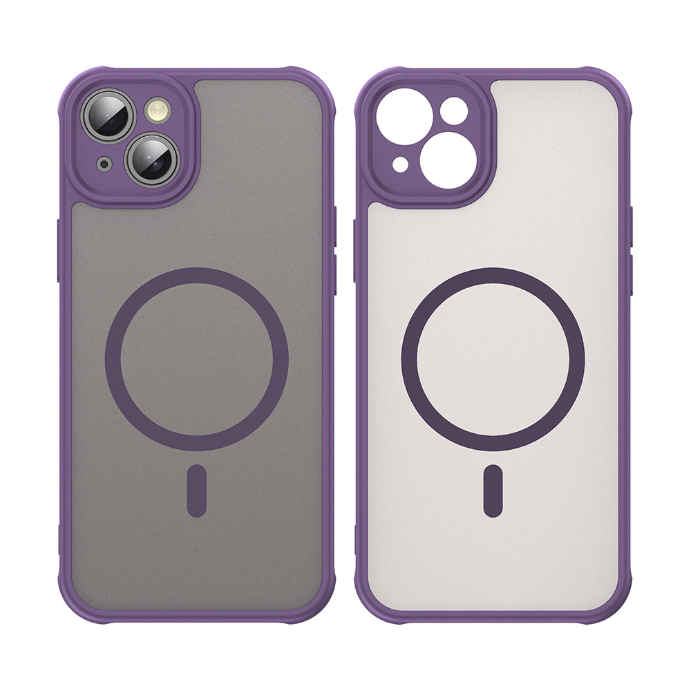 Custodia MagSafe per Apple iPhone 14, Techsuit, HaloFrost II, Viola