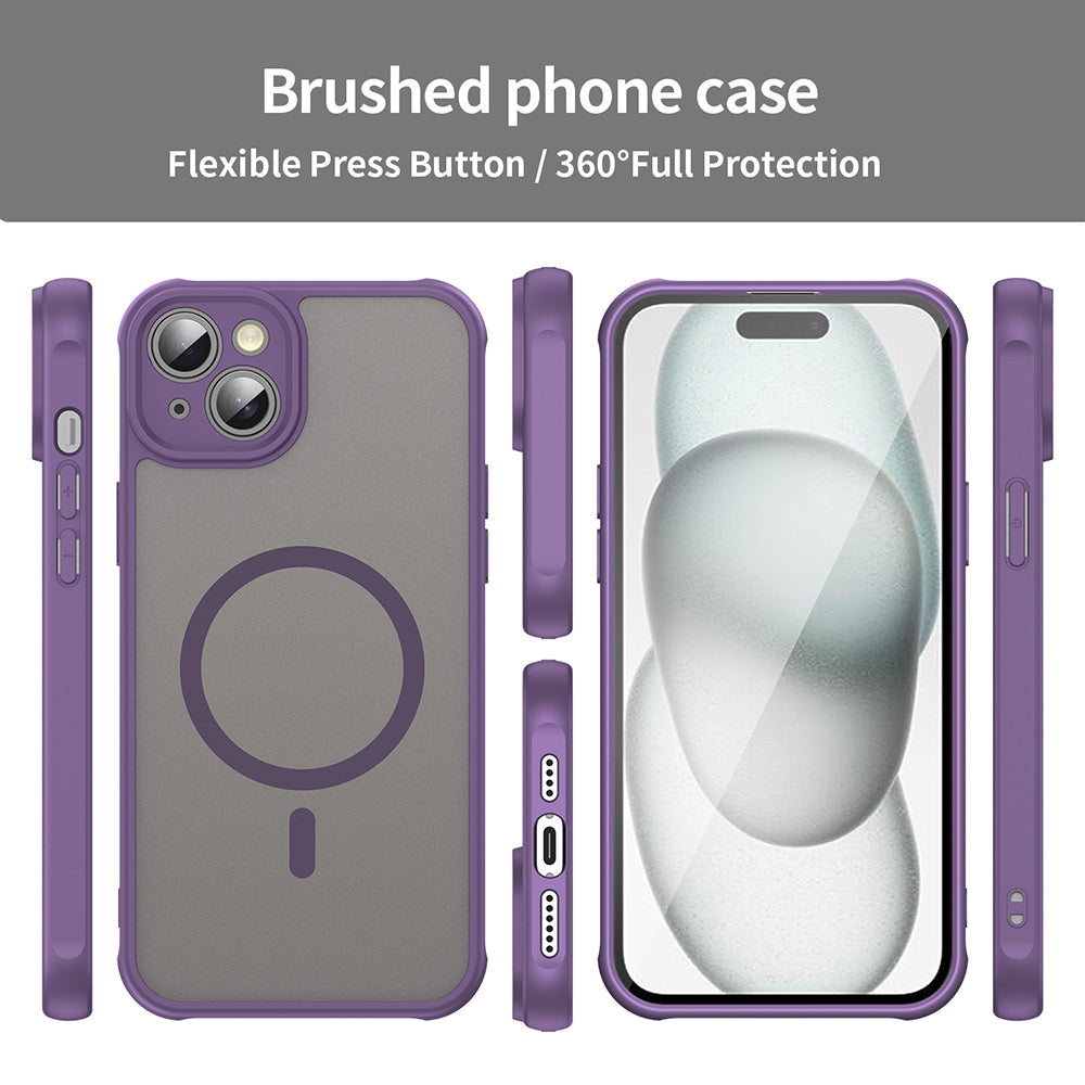 Custodia MagSafe per Apple iPhone 14, Techsuit, HaloFrost II, Viola
