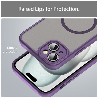 Custodia MagSafe per Apple iPhone 14, Techsuit, HaloFrost II, Viola