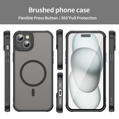 Custodia MagSafe per Apple iPhone 14, Techsuit, HaloFrost II, Nera