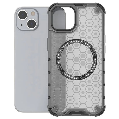 Custodia MagSafe per Apple iPhone 14, Techsuit, HoneyComb Shield, Nera