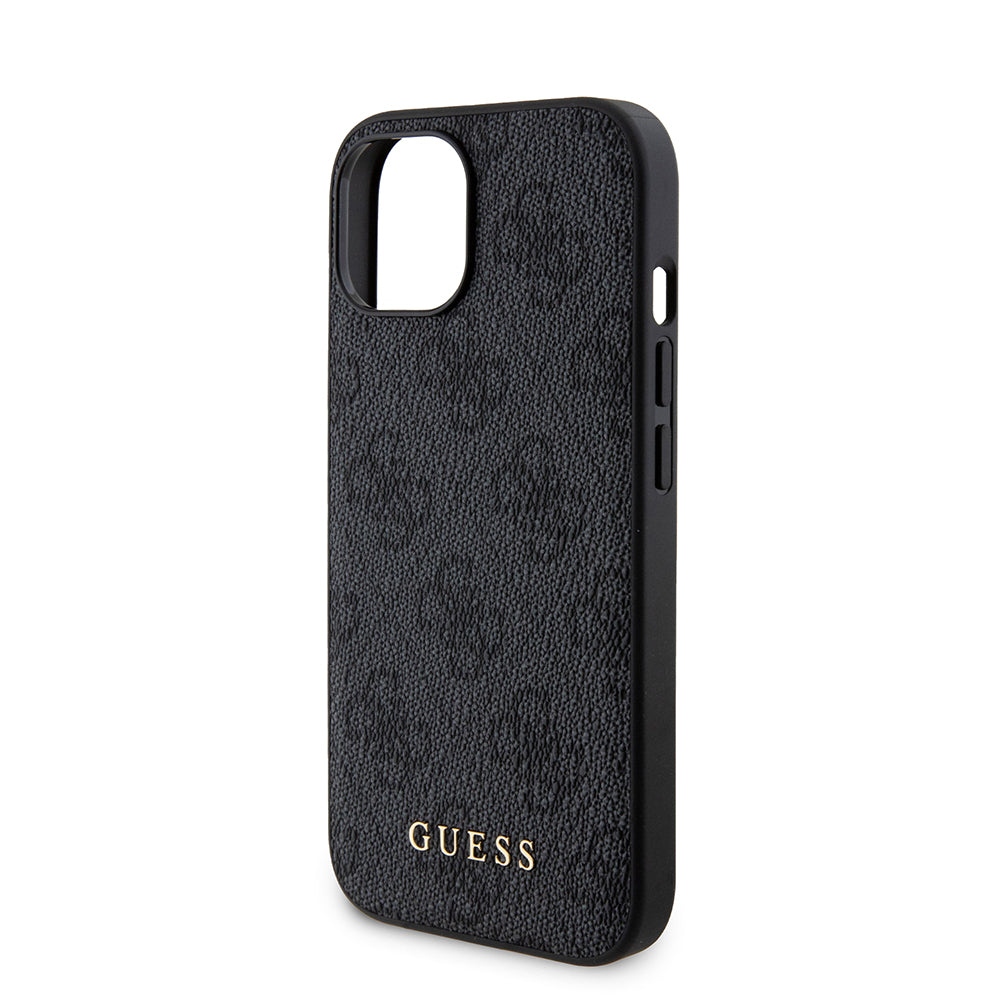 Custodia MagSafe per Apple iPhone 15, Guess, Powerbank 4G Metal Logo, Nera