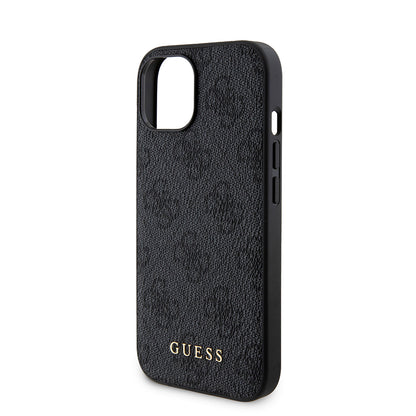 Custodia MagSafe per Apple iPhone 15, Guess, Powerbank 4G Metal Logo, Nera