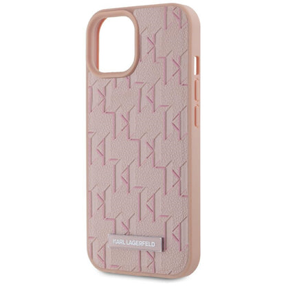 Custodia MagSafe per Apple iPhone 15, Karl Lagerfeld, Hot Stamp, Rosa