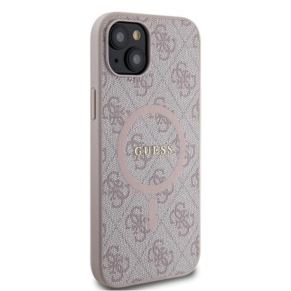 Custodia MagSafe per Apple iPhone 15 Plus, Guess, Collezione 4G, Rosa
