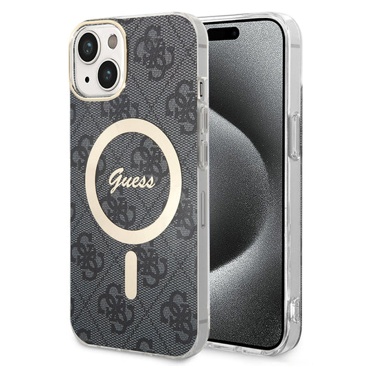 Custodia MagSafe per Apple iPhone 15 Plus, Guess, IML 4G, Nera