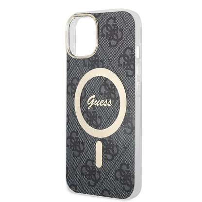 Custodia MagSafe per Apple iPhone 15 Plus, Guess, IML 4G, Nera