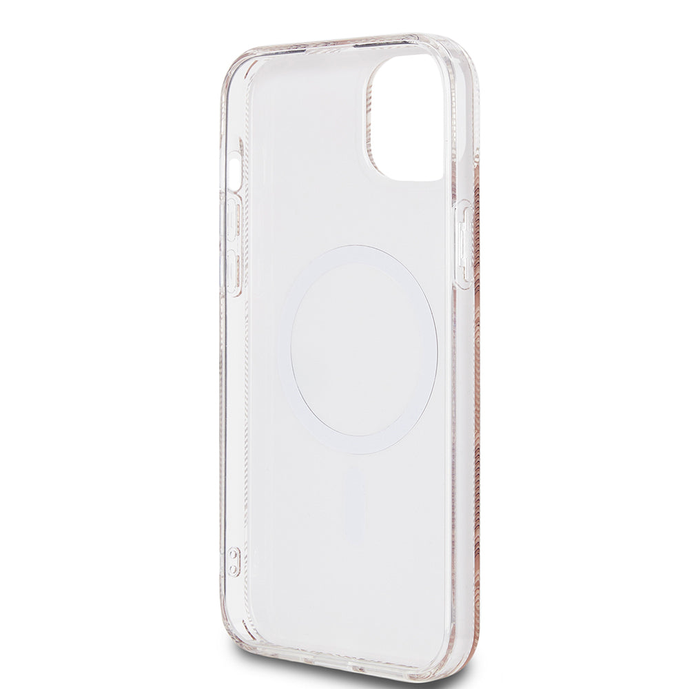 Custodia MagSafe per Apple iPhone 15 Plus, Guess, IML Gcube, Marrone