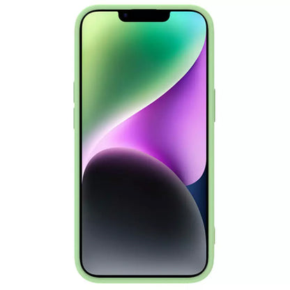 Custodia MagSafe per Apple iPhone 15 Plus, Nillkin, CamShield Silky, Verde Chiaro