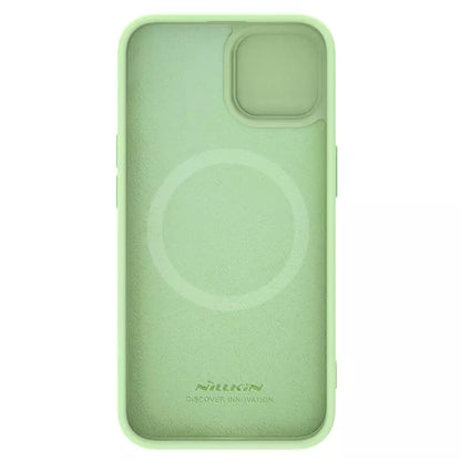Custodia MagSafe per Apple iPhone 15 Plus, Nillkin, CamShield Silky, Verde Chiaro