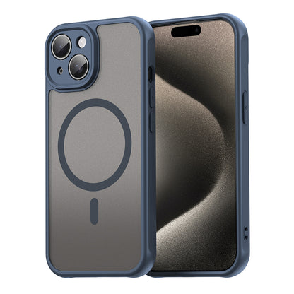 MagSafe Case for Apple iPhone 15 Plus, Techsuit, HaloFrost II, Navy Blue