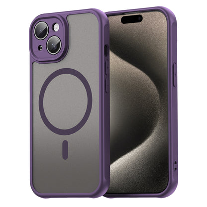 Custodia MagSafe per Apple iPhone 15 Plus, Techsuit, HaloFrost II, Viola