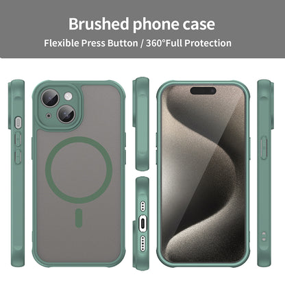 Custodia MagSafe per Apple iPhone 15 Plus, Techsuit, HaloFrost II, Verde