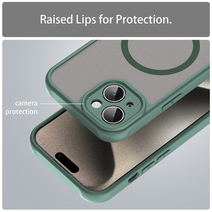 Custodia MagSafe per Apple iPhone 15 Plus, Techsuit, HaloFrost II, Verde
